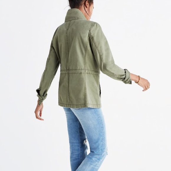 Madewell Zip Up Coat Military Jacket - Picture 3 of 10